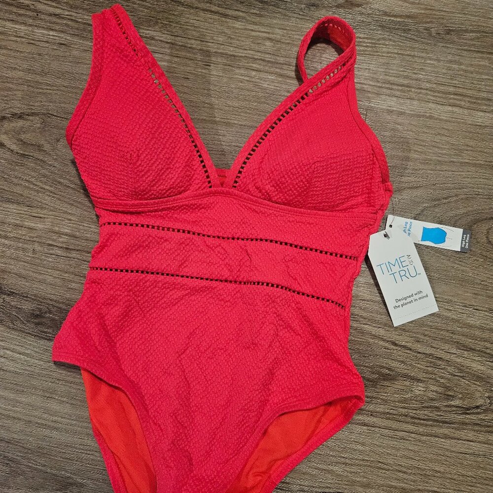 New with Tags- Women's one piece bathing suit pink